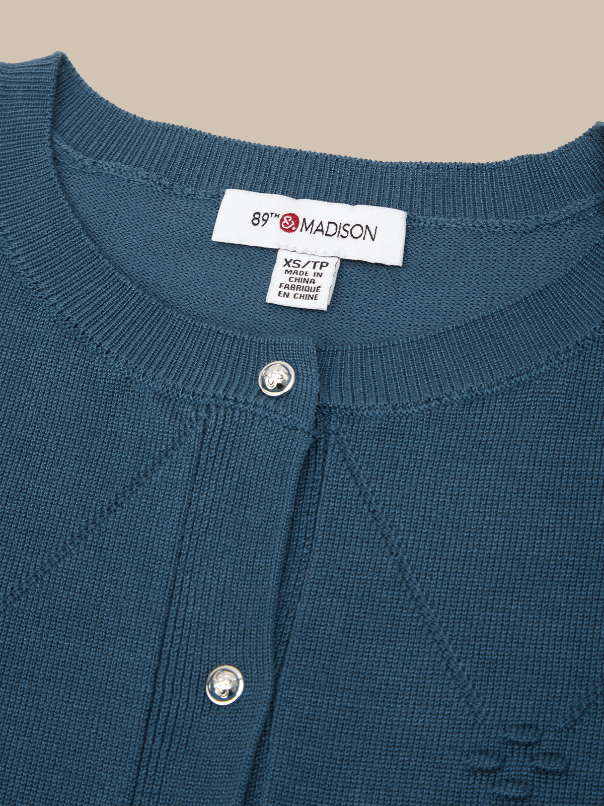 Bobble Stitch Button Front Cardigan