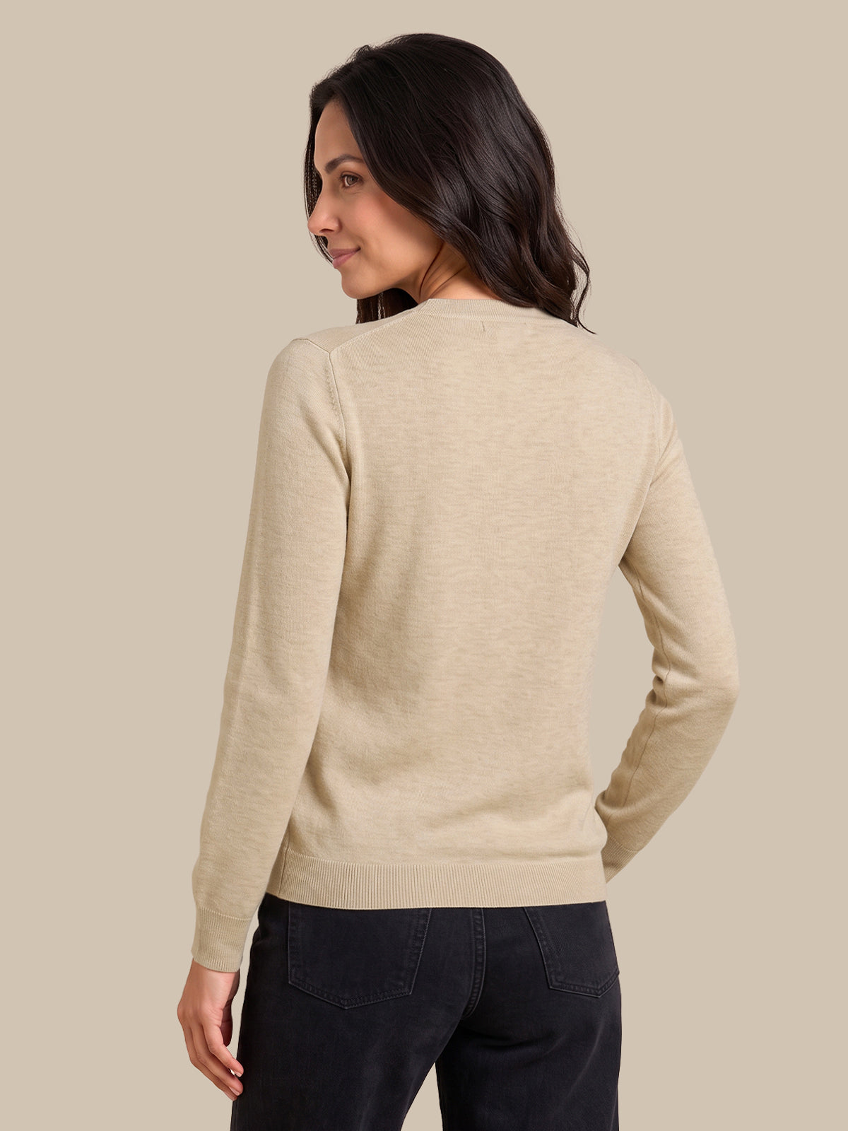 Geo Textured Crewneck Cardigan