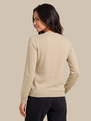 Geo Textured Crewneck Cardigan