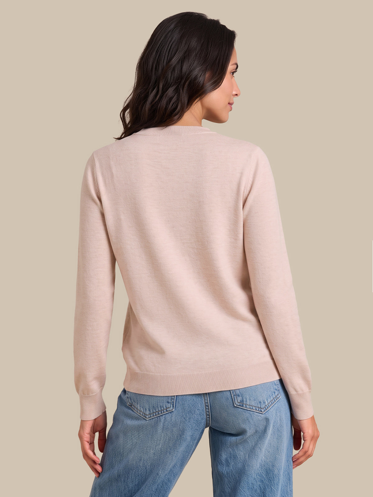 Geo Textured Crewneck Cardigan