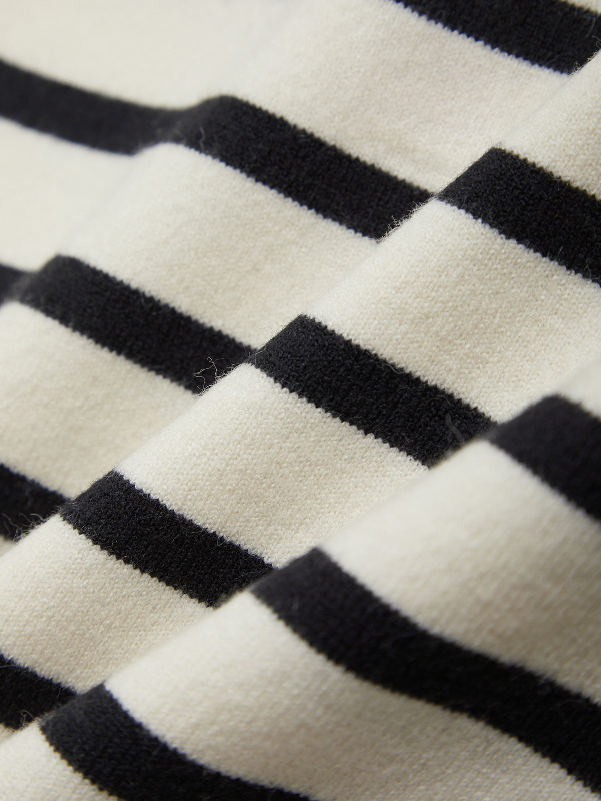 Close-up of black and white striped fabric pattern