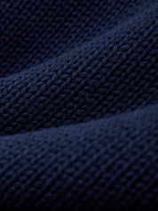 Close-up of dark blue textured fabric
