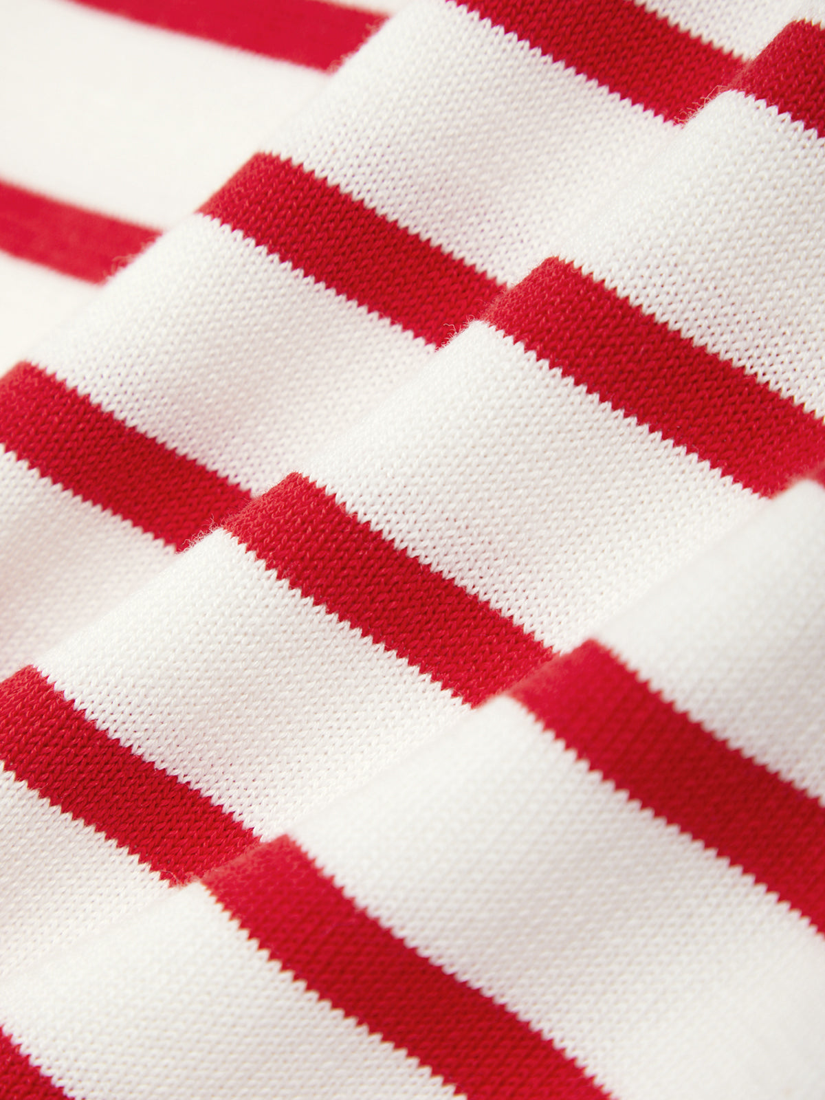 Close-up of red and white striped fabric
