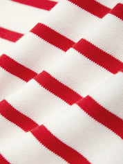 Close-up of red and white striped fabric