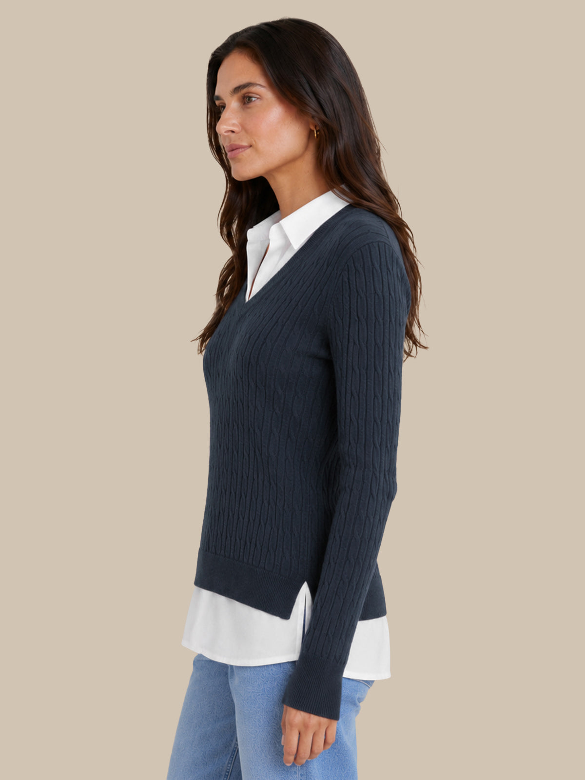 Madison Mixed Media Sweater