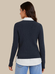 Madison Mixed Media Sweater