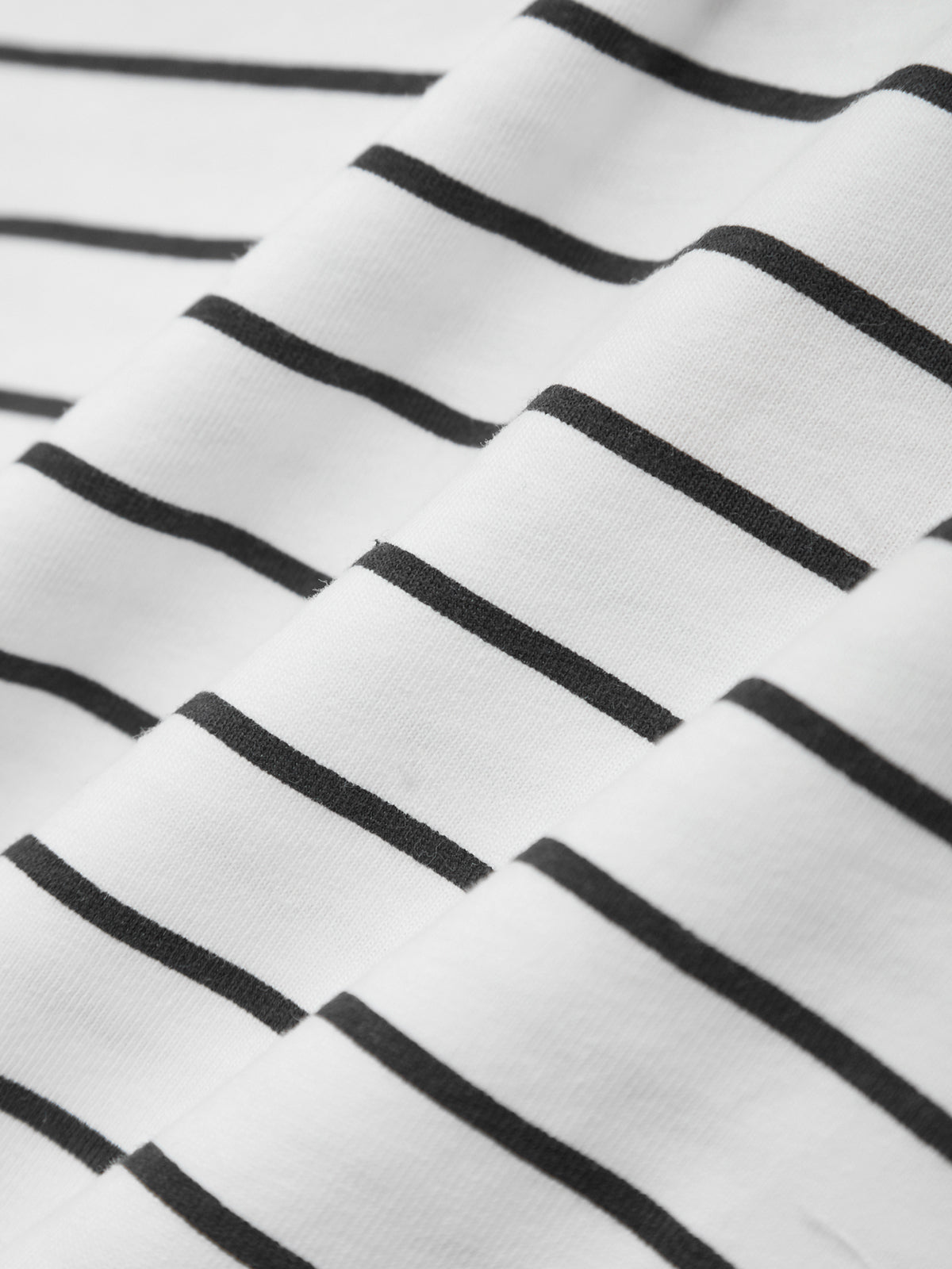 Close-up of black and white striped fabric