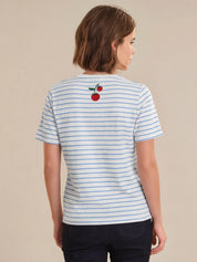Embroidery Stripe Tee