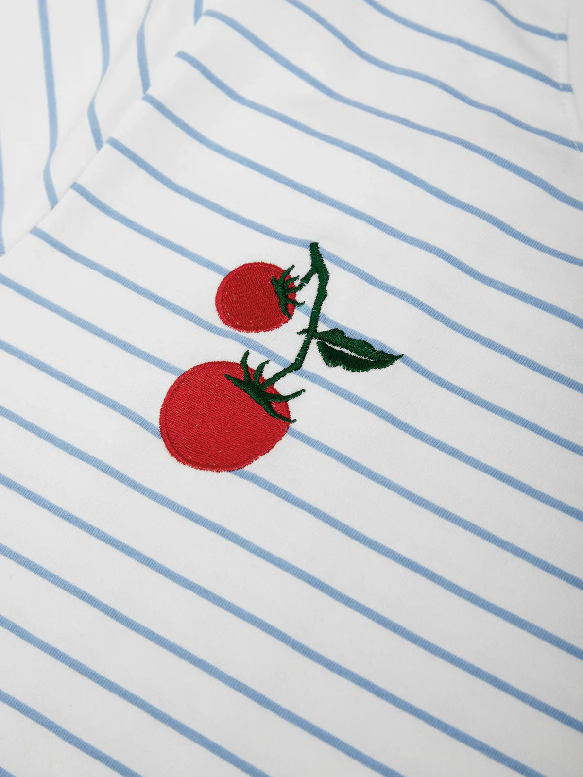 Embroidery Stripe Tee