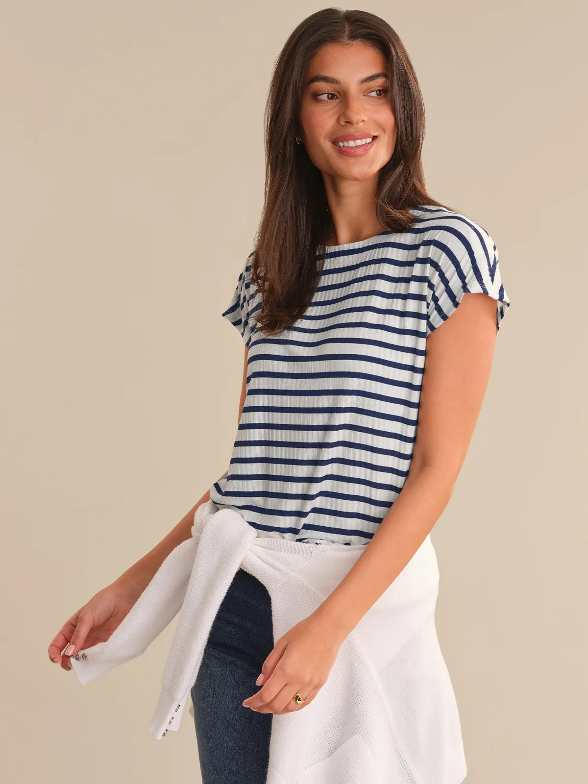 89th & Madison Stripe Dolman Sleeve Top