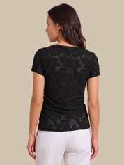 Lace Short Sleeve Top
