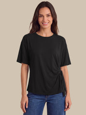 Side Tie Short Sleeve Top