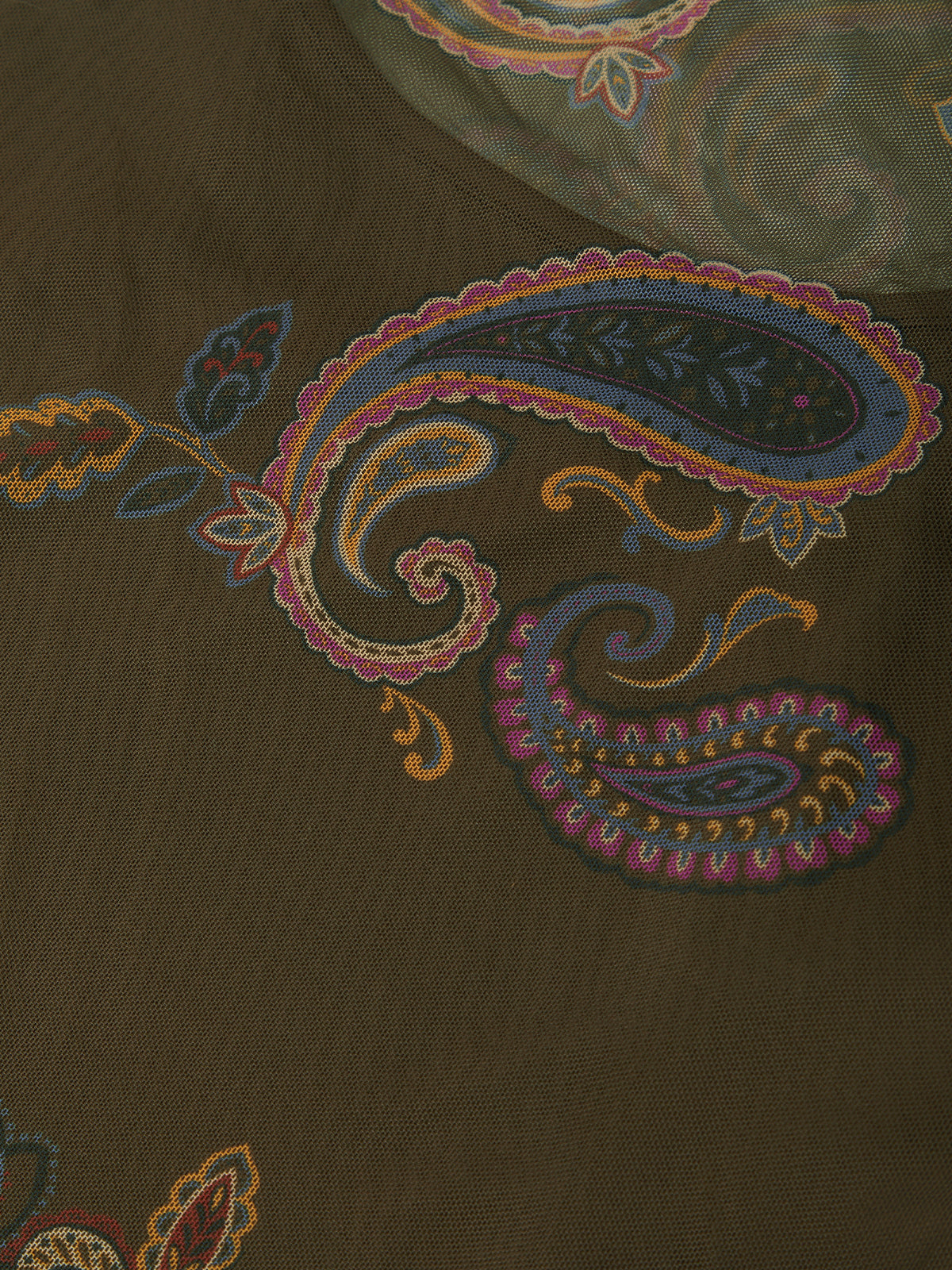 Paisley Print Crewneck Top