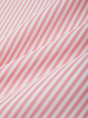Close-up of pink and white striped fabric