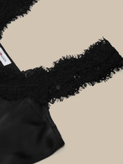 Lace Trim Satin Tank Top