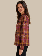 Ruffle Stand-Up Collar Blouse