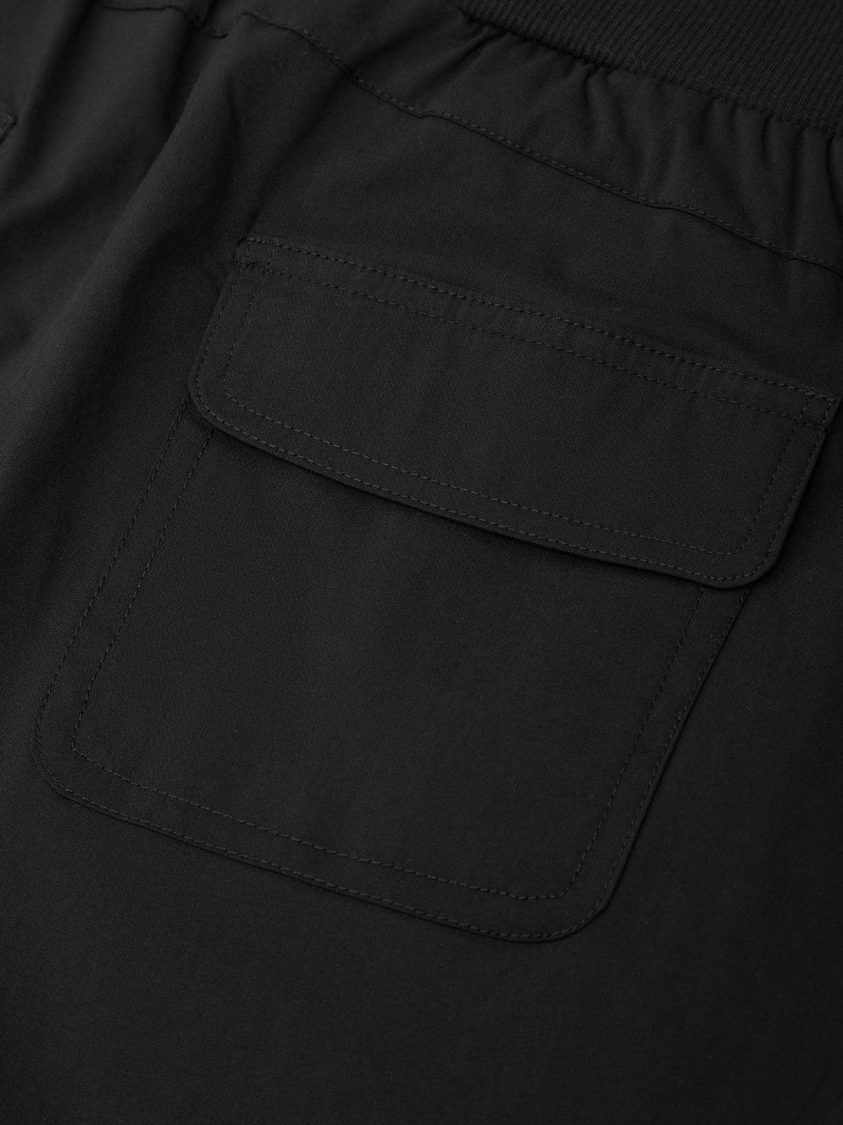 Close-up of a black pocket on a garment