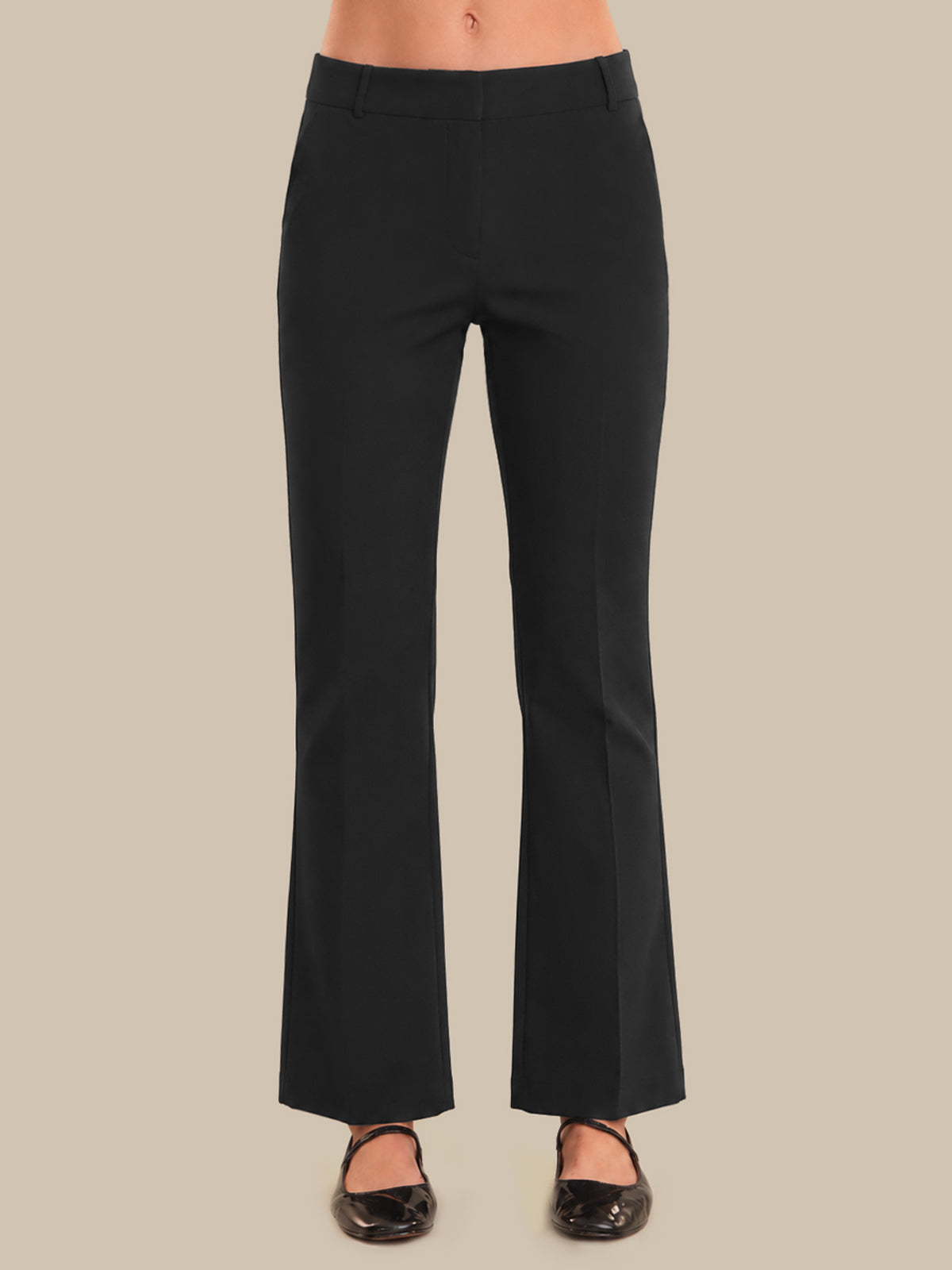 Mid Rise Bootcut Leg Pants
