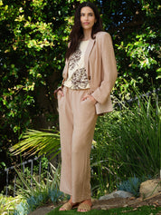 Straight Pull-On Ankle Pants