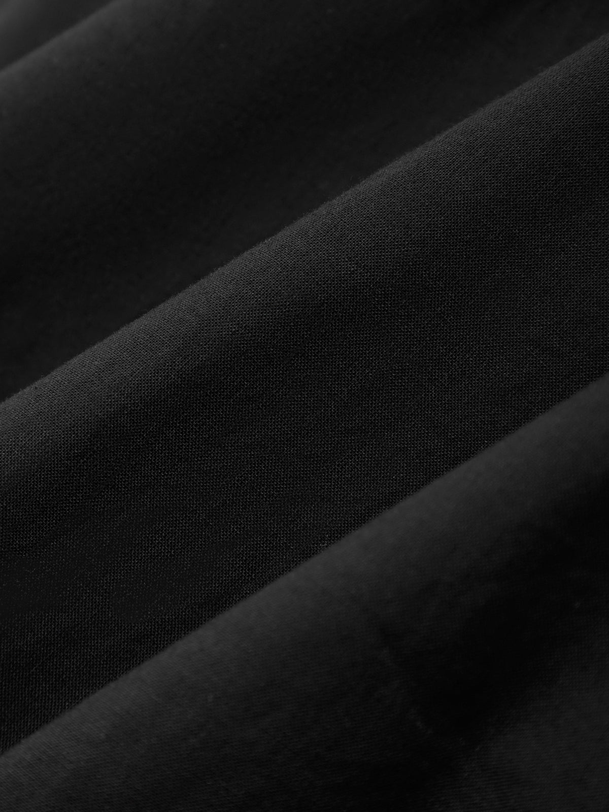 Close-up of black fabric with folds