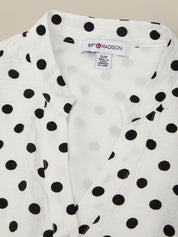 Polka Dot Pleated Midi Dress