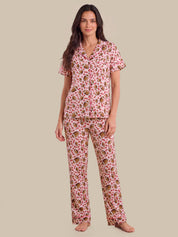 Print Short Sleeve Pajamas Set