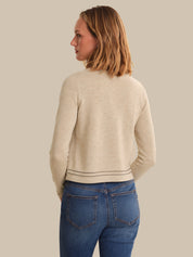 Sheer Hem Open Front Cardigan