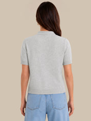 Tie Neck Short Sleeve Cardigan