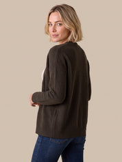 Cable Knit V-Neck Cardigan