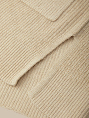 Long Lurex Open Front Cardigan