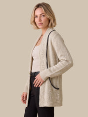 J-Pocket Bobble Knit Cardigan