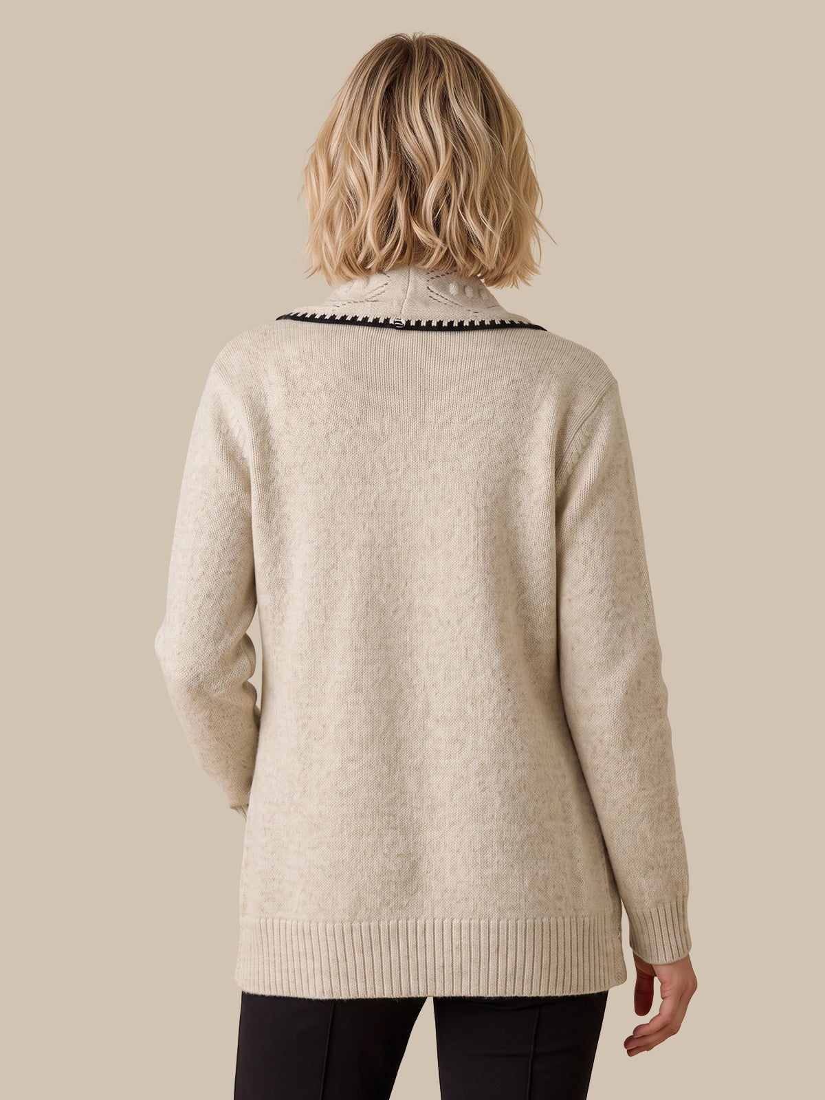 J-Pocket Bobble Knit Cardigan