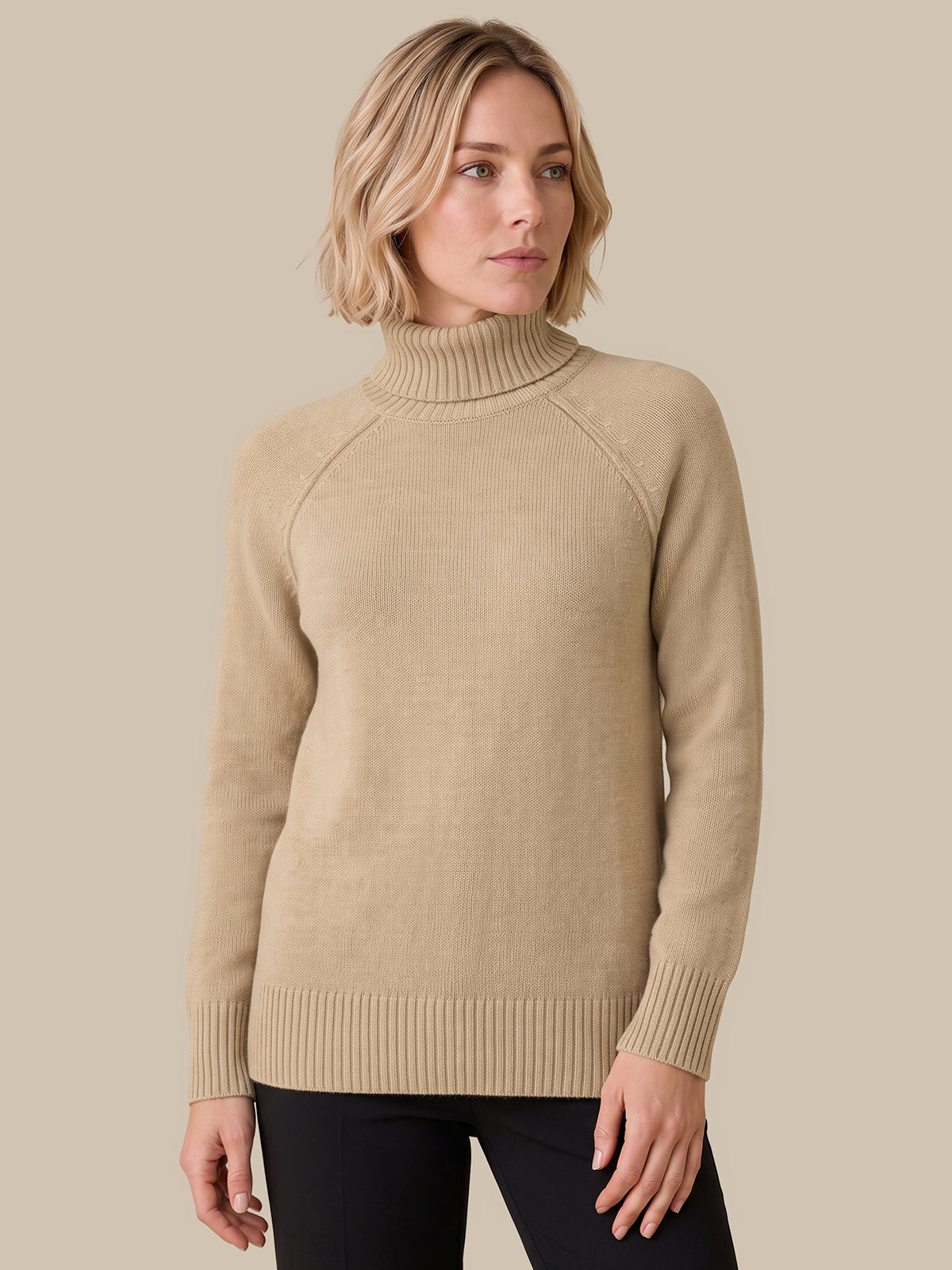 Raglan Sleeve Crewneck Sweater