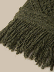 Pointelle Fringe Crewneck Sweater