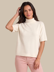 Turtleneck Short Sleeve Sweater