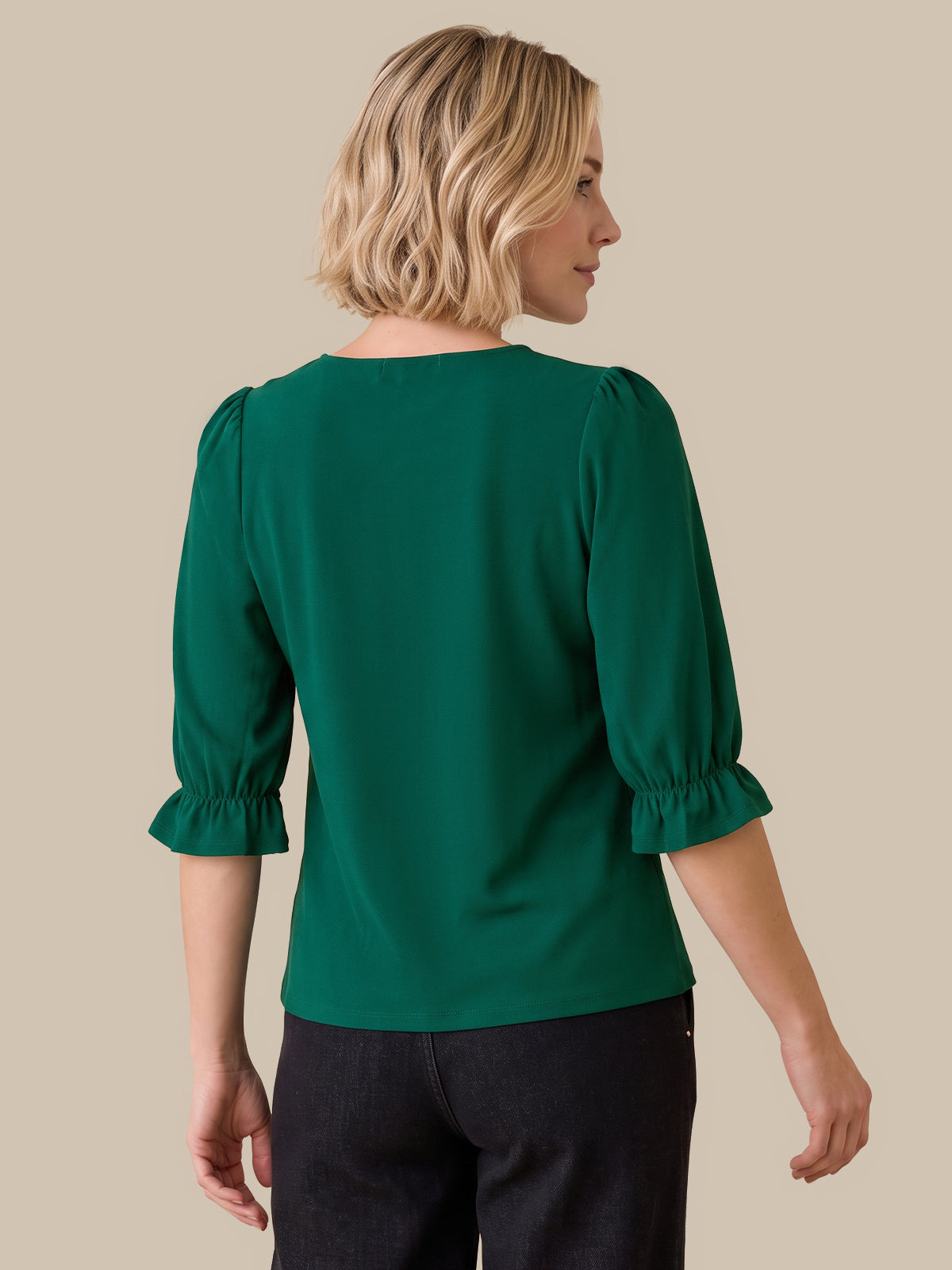 Lace Trim V-Neck Top