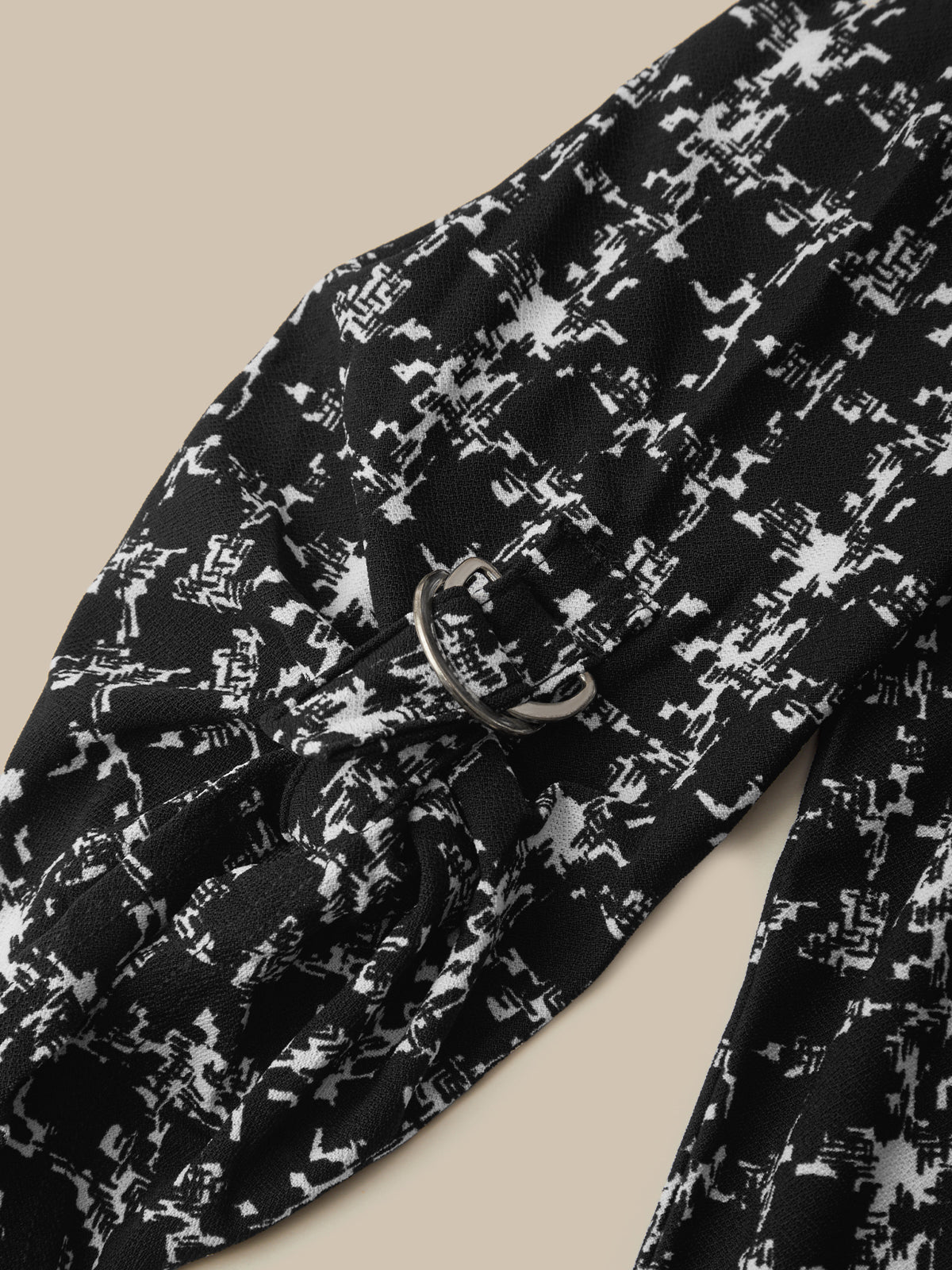 Print Roll-Tab Button-Up Shirt