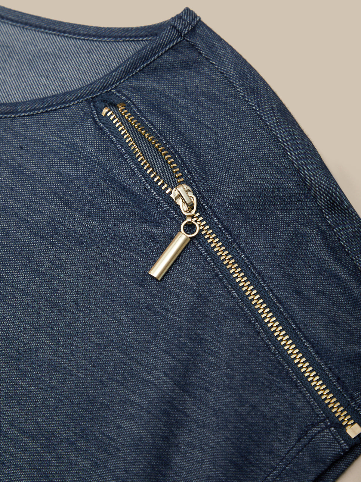 Zip Detail Dolman Sleeve Top