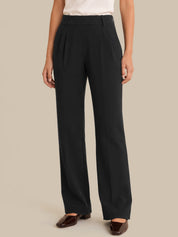 Luxe Ponte Straight Pull-On Pants