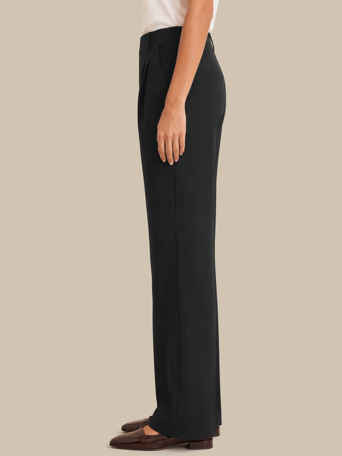 Luxe Ponte Straight Pull-On Pants