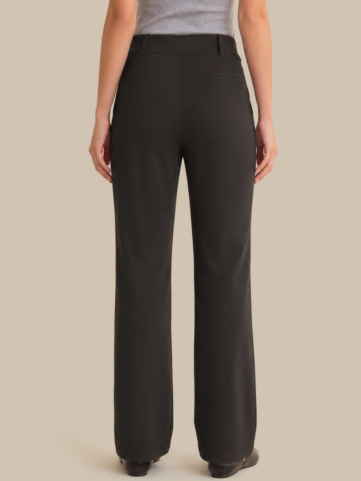 Luxe Ponte Straight Pull-On Pants