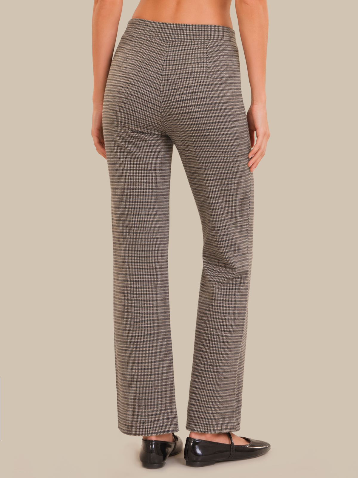 Pintuck Double Knit Wide Leg Pants