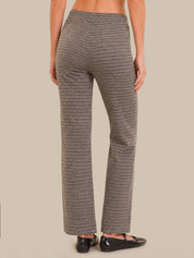 Pintuck Double Knit Wide Leg Pants