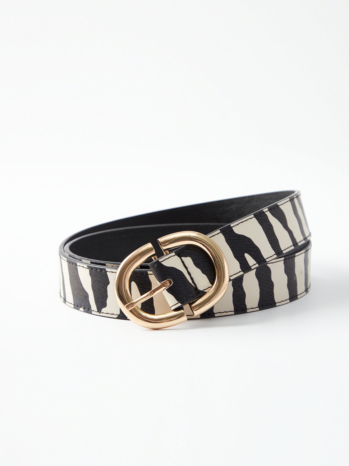 Zebra shop print belt