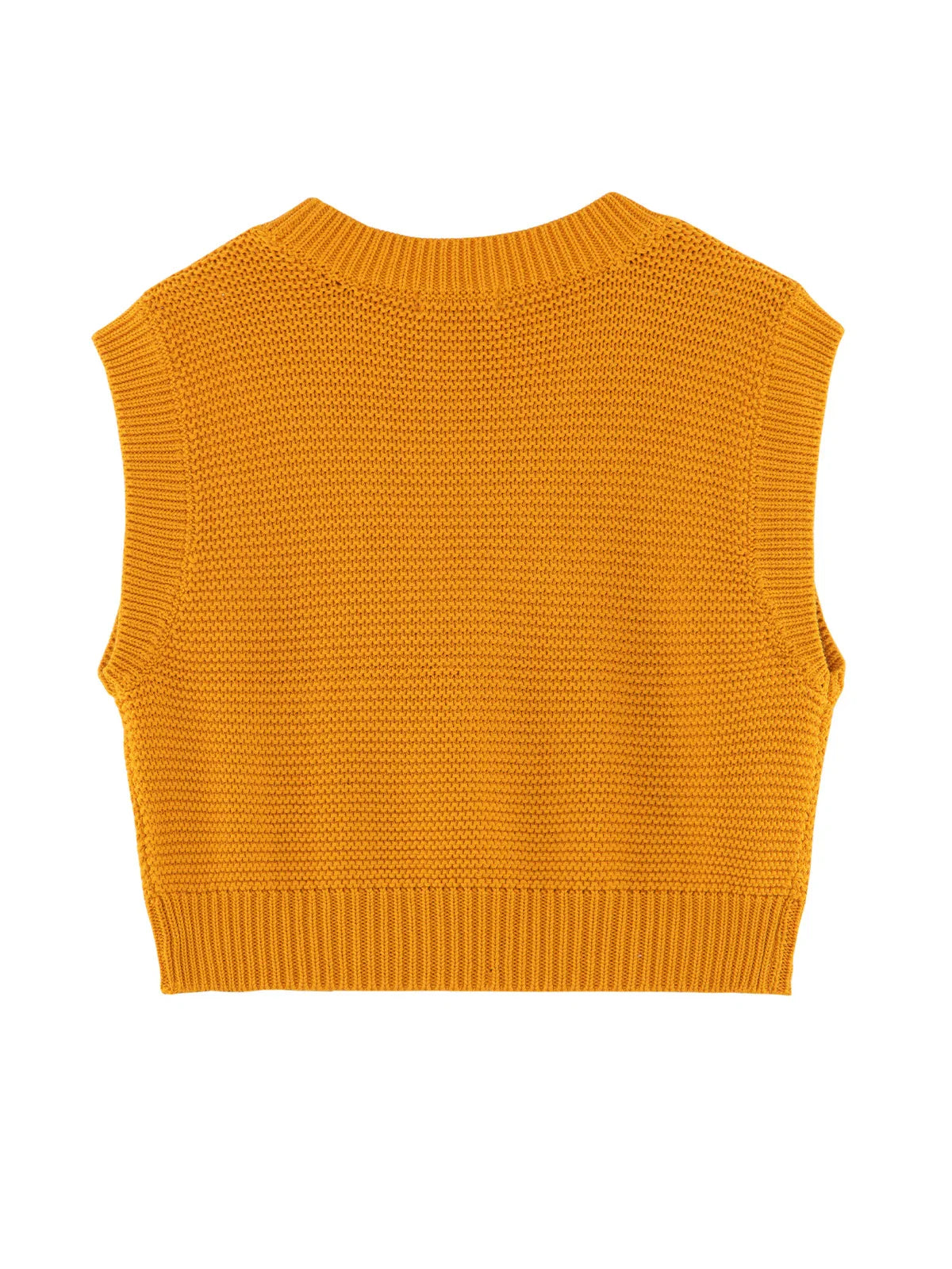 Cotton Cable Crewneck Vest