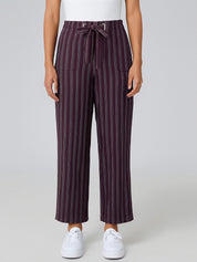Stripe Wide Leg Drawstring Pants
