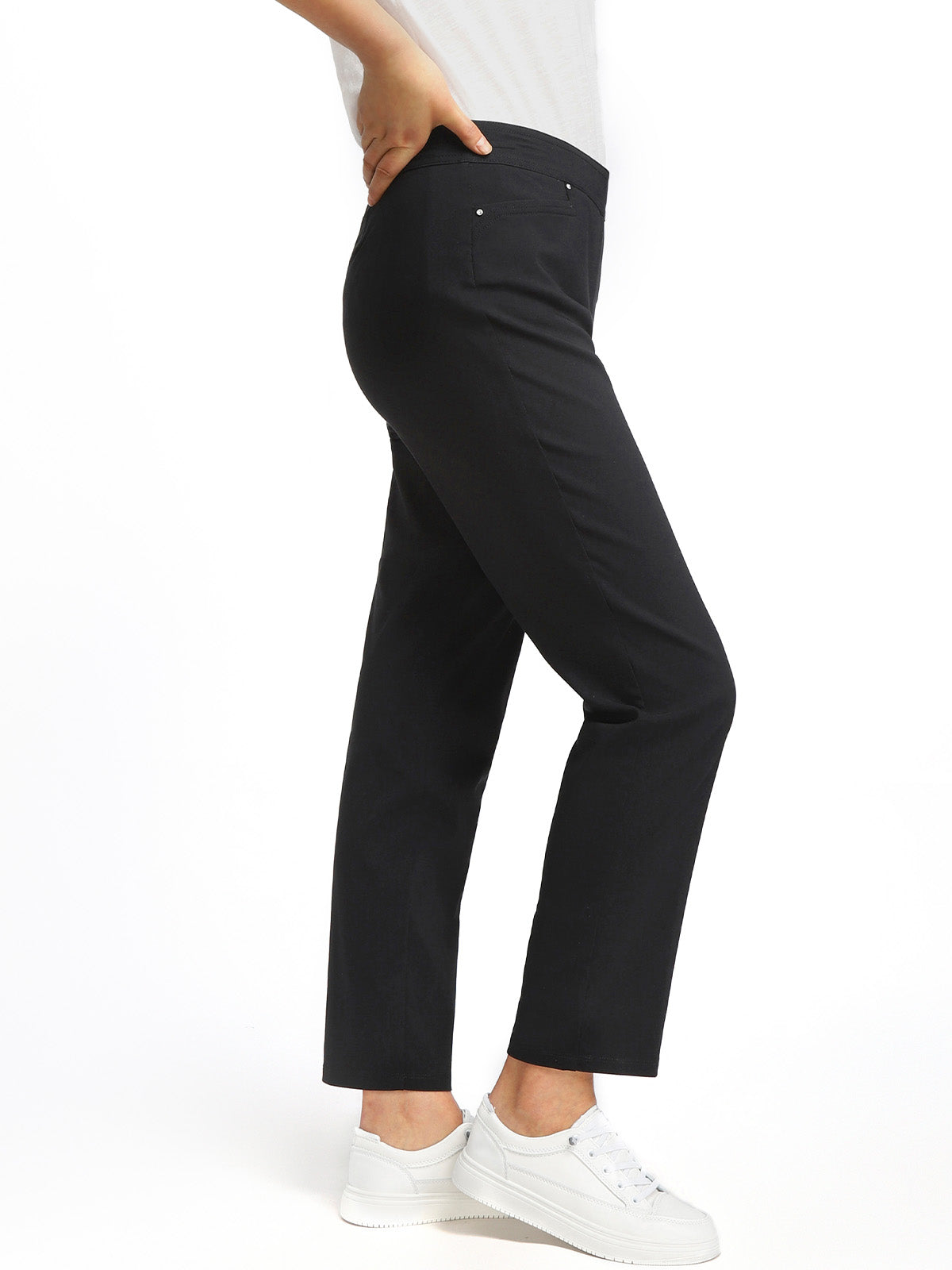 Comfort Waist Millennium Pants with Front Pockets by Retrology